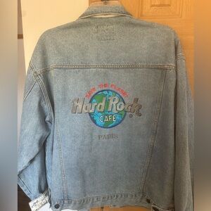 Hard Rock Cafe Paris Vintage Blue Denim Jacket